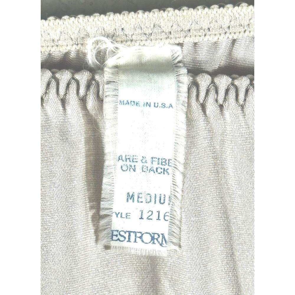 Vintage Westform Half Slip Skirt Medium Silver Gray Satin Wide Lace Sides USA - Picture 8 of 9